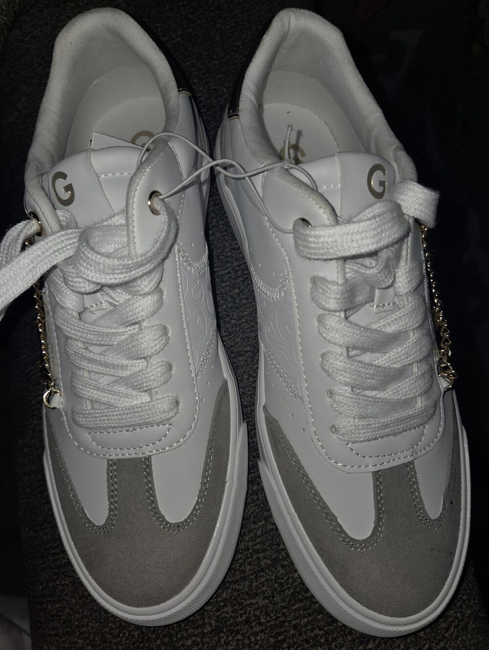 White & Gray Casual Women's Sneakers